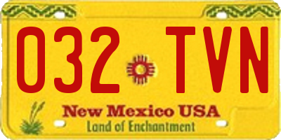 NM license plate 032TVN