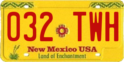 NM license plate 032TWH