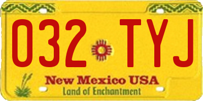 NM license plate 032TYJ