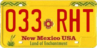 NM license plate 033RHT