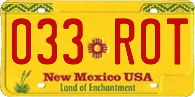 NM license plate 033ROT