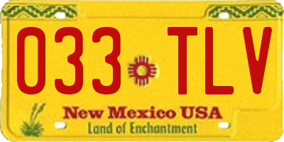NM license plate 033TLV