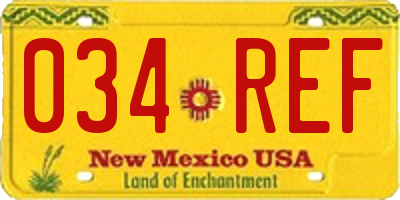 NM license plate 034REF