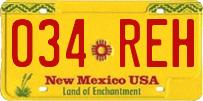 NM license plate 034REH
