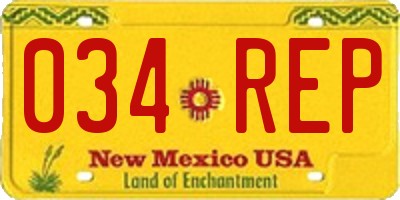 NM license plate 034REP