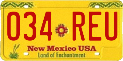 NM license plate 034REU