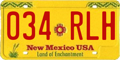 NM license plate 034RLH