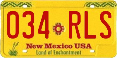 NM license plate 034RLS