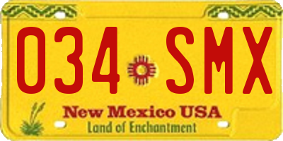 NM license plate 034SMX