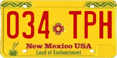 NM license plate 034TPH