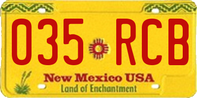 NM license plate 035RCB