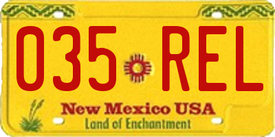 NM license plate 035REL
