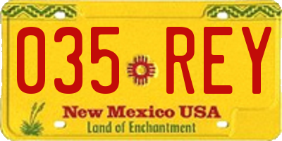 NM license plate 035REY