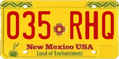 NM license plate 035RHQ