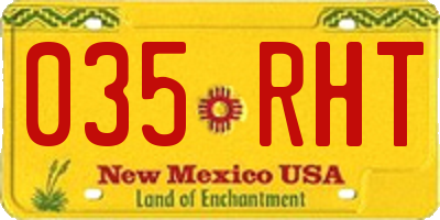 NM license plate 035RHT