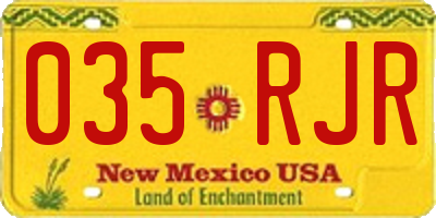NM license plate 035RJR