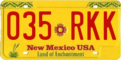 NM license plate 035RKK