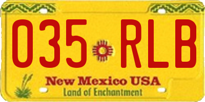 NM license plate 035RLB