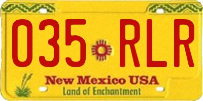 NM license plate 035RLR