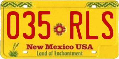 NM license plate 035RLS
