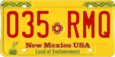 NM license plate 035RMQ