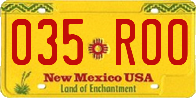 NM license plate 035ROO
