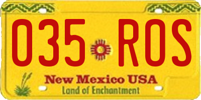 NM license plate 035ROS