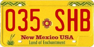 NM license plate 035SHB
