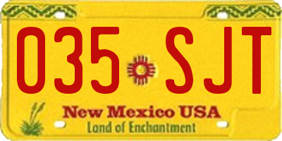 NM license plate 035SJT