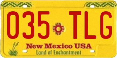 NM license plate 035TLG