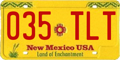NM license plate 035TLT