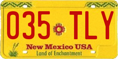 NM license plate 035TLY