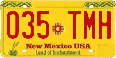 NM license plate 035TMH