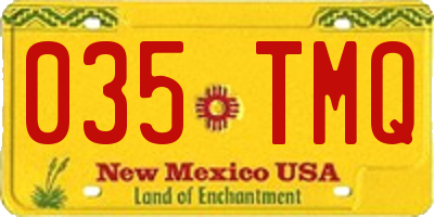 NM license plate 035TMQ