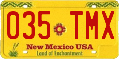 NM license plate 035TMX