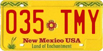 NM license plate 035TMY