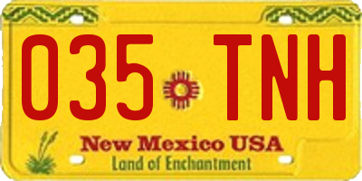 NM license plate 035TNH