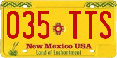 NM license plate 035TTS