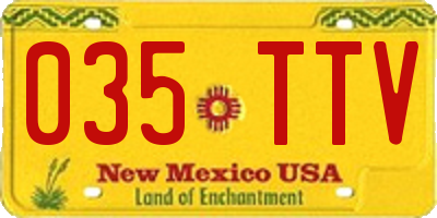 NM license plate 035TTV
