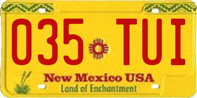 NM license plate 035TUI