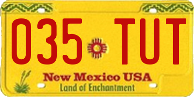 NM license plate 035TUT