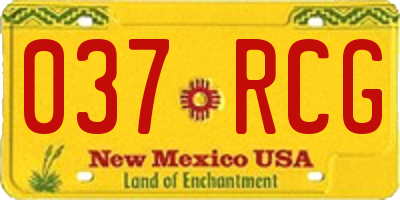 NM license plate 037RCG