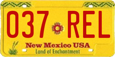 NM license plate 037REL