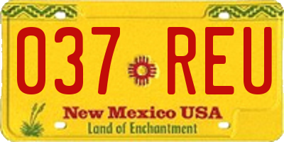 NM license plate 037REU