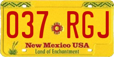 NM license plate 037RGJ