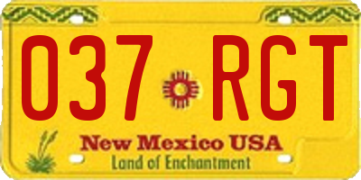 NM license plate 037RGT