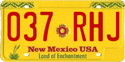 NM license plate 037RHJ