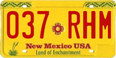 NM license plate 037RHM