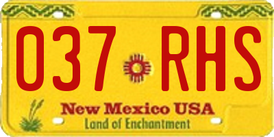 NM license plate 037RHS