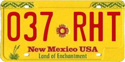 NM license plate 037RHT